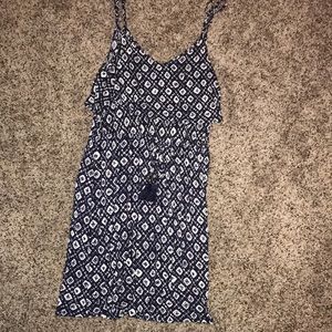 Small Forever 21 Navy Blue and White Dress